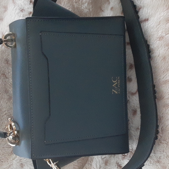 ZAC Zac Posen Eartha Satchel w/Floral Strap+Bag Charm/Keychain+Extra strap - Picture 3 of 10